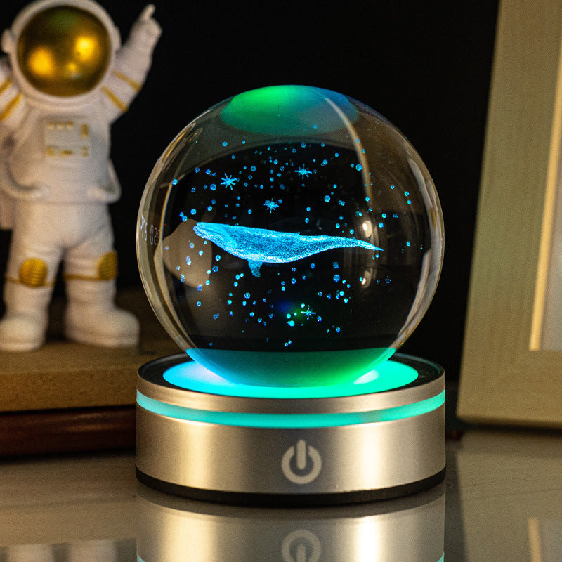 Colorful Galaxy Crystal Ball Night Light Ornament