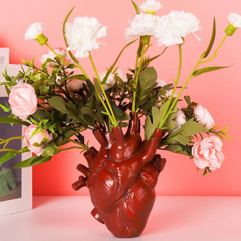 Heart Shaped Flower Pot Ornament