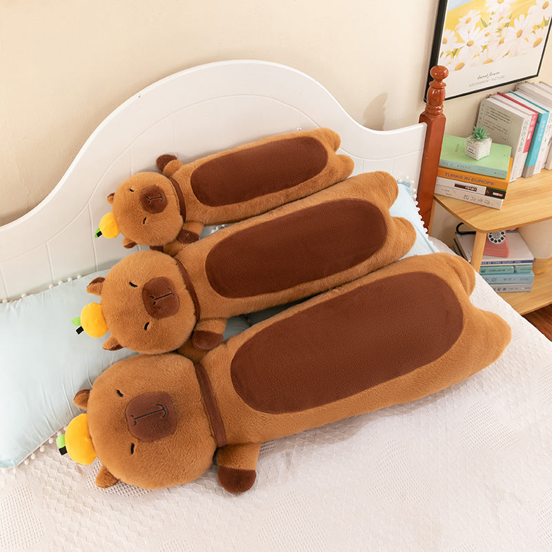 Long Capybara Throw Pillow Plush Toy