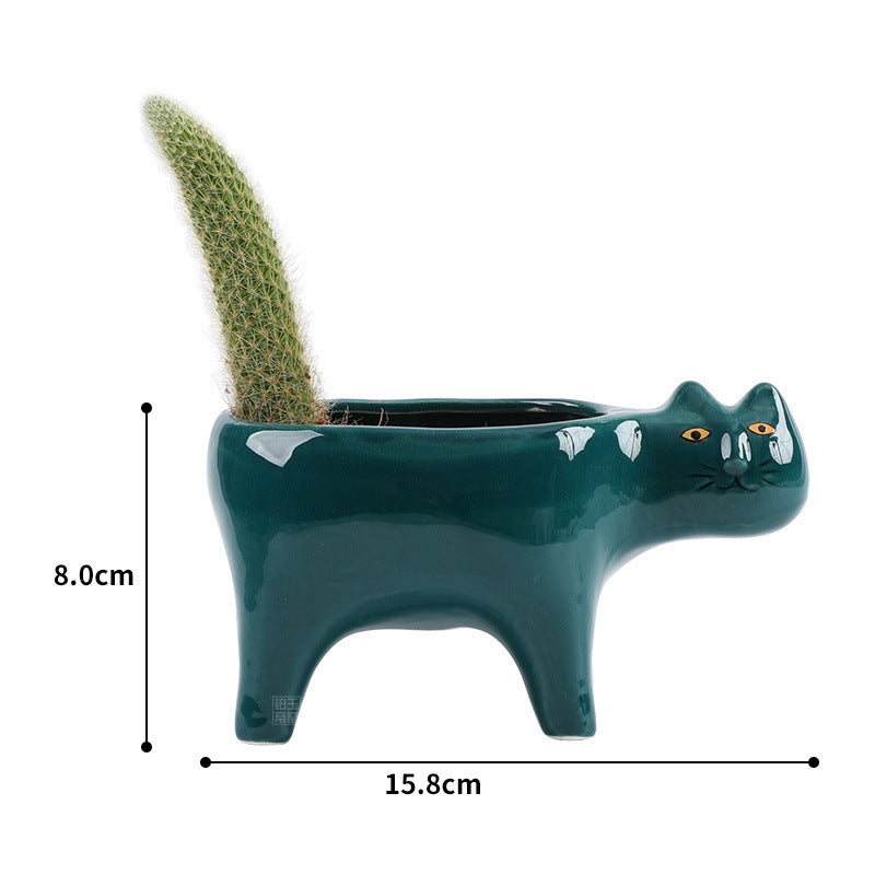 Creative Cute Cat Tail Flower Pot