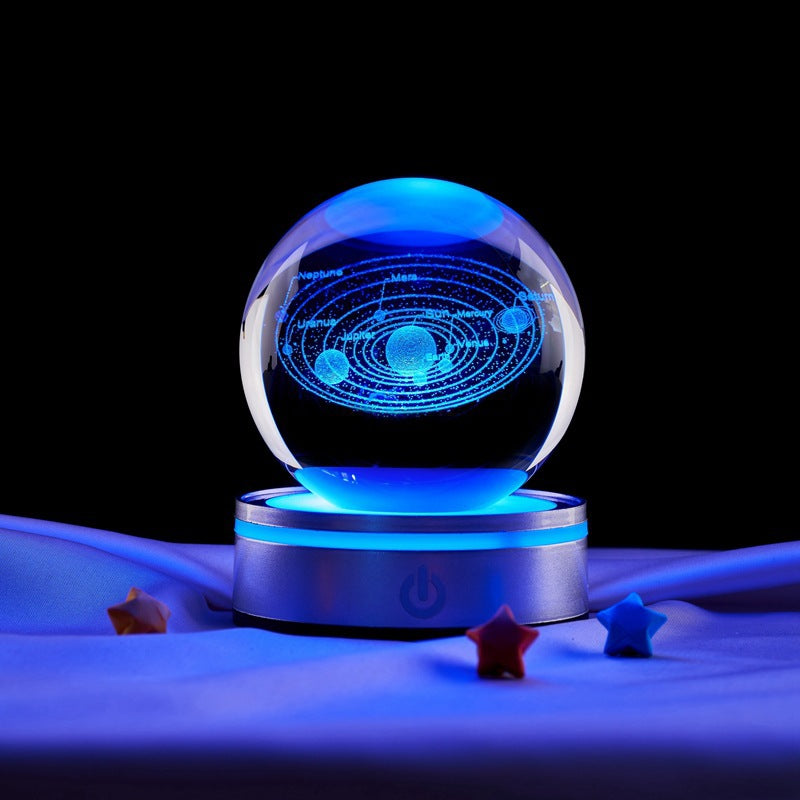 Colorful Galaxy Crystal Ball Night Light Ornament