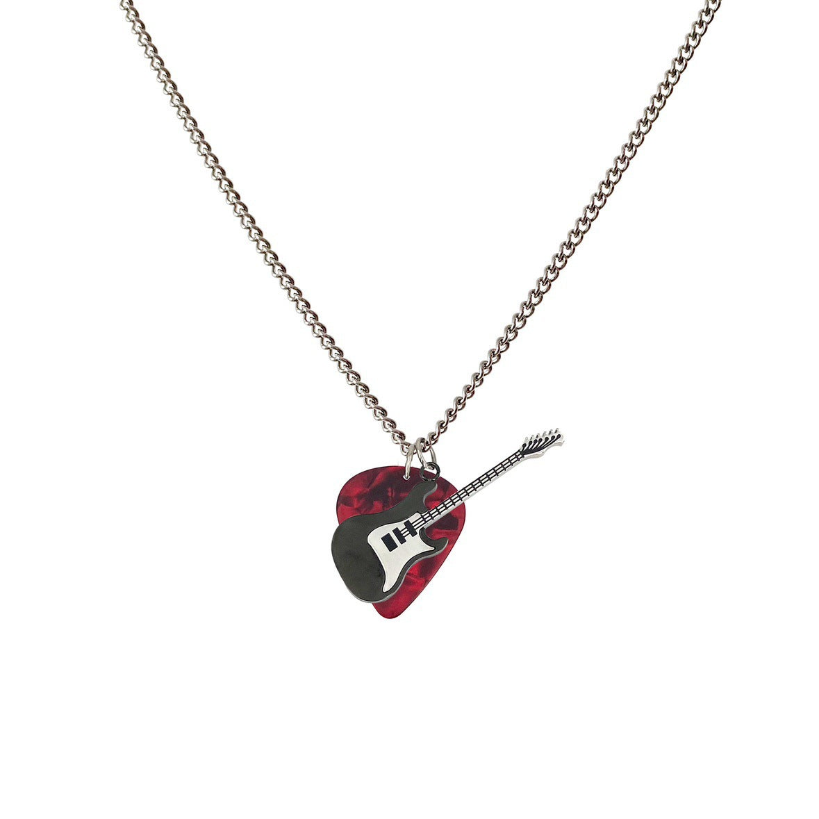 Guitar Pick Stainless Steel Necklace