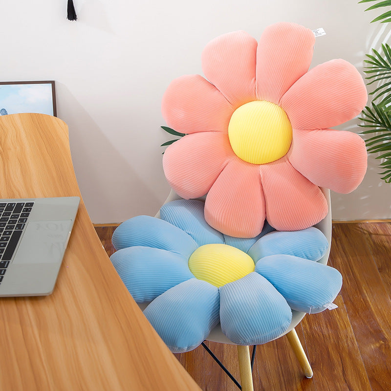 Flower Petal Plush Seat Cushion