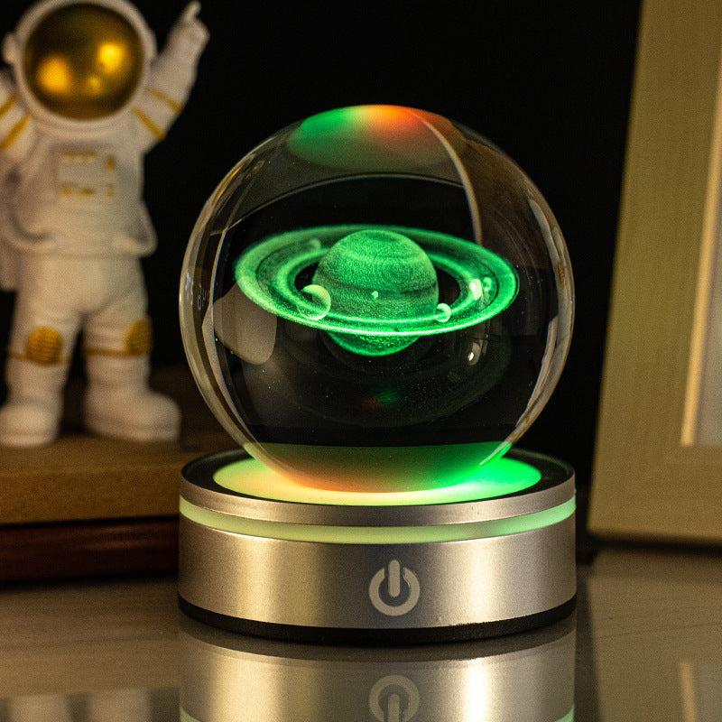 Colorful Galaxy Crystal Ball Night Light Ornament