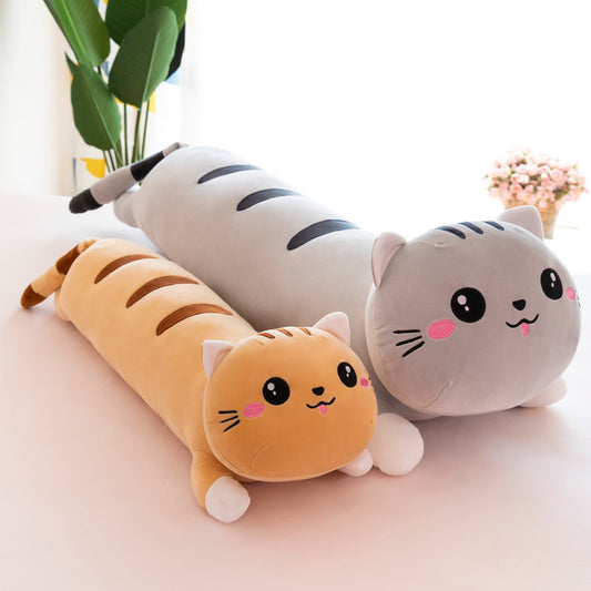 Creative Cartoon Long Cat Throw Pillow