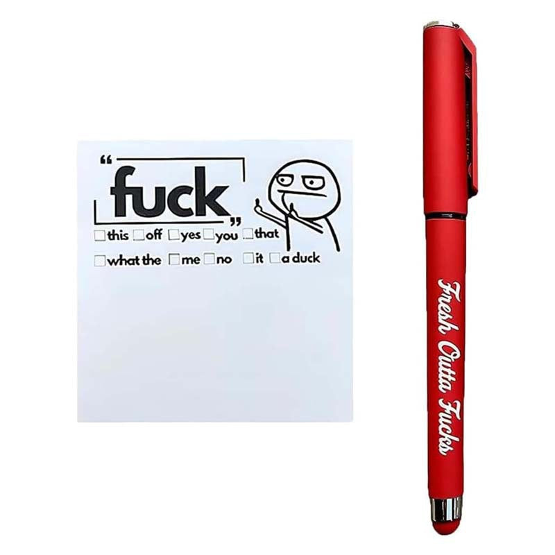 Funny Outta Fucks Pad and Pen