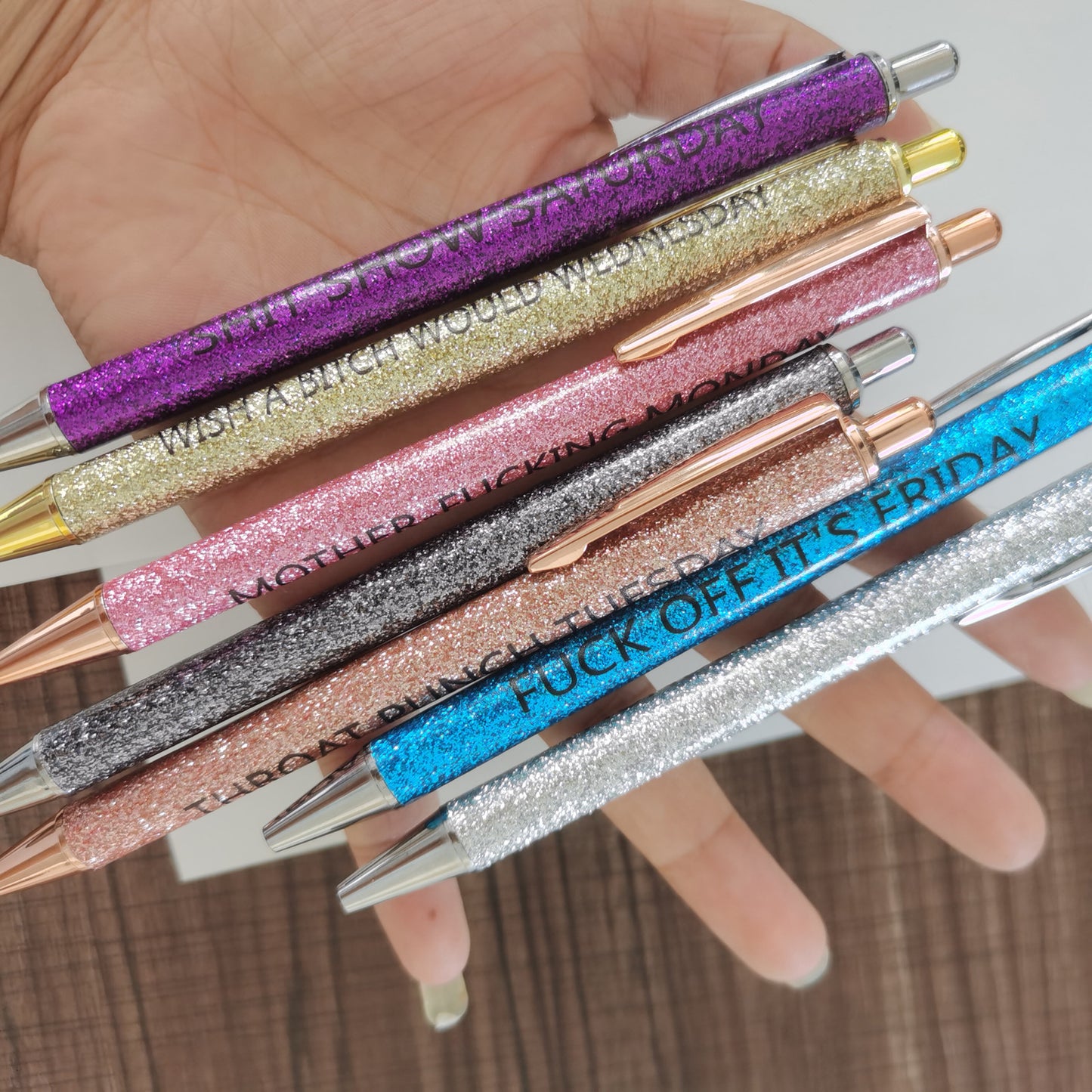 7Pcs Funny Ballpoint Pens Set