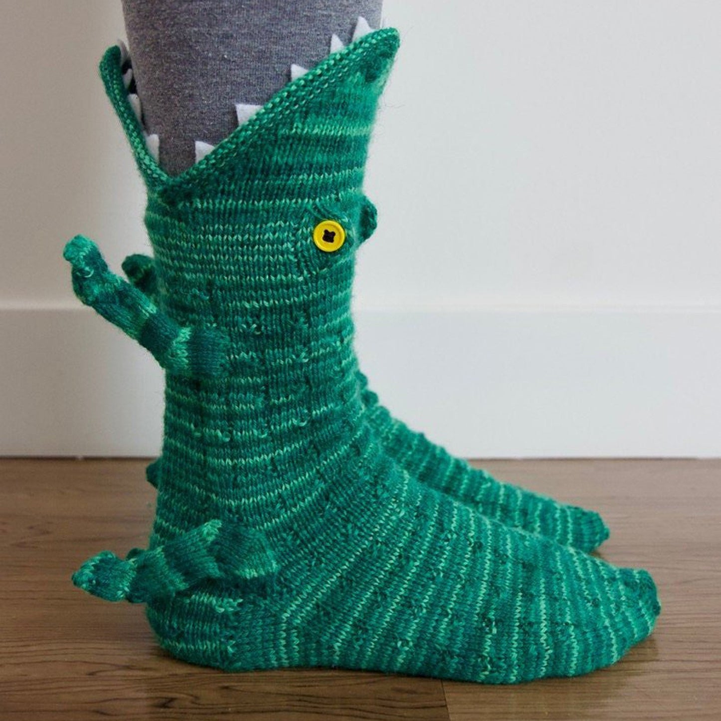 Knitted Crocodile Socks