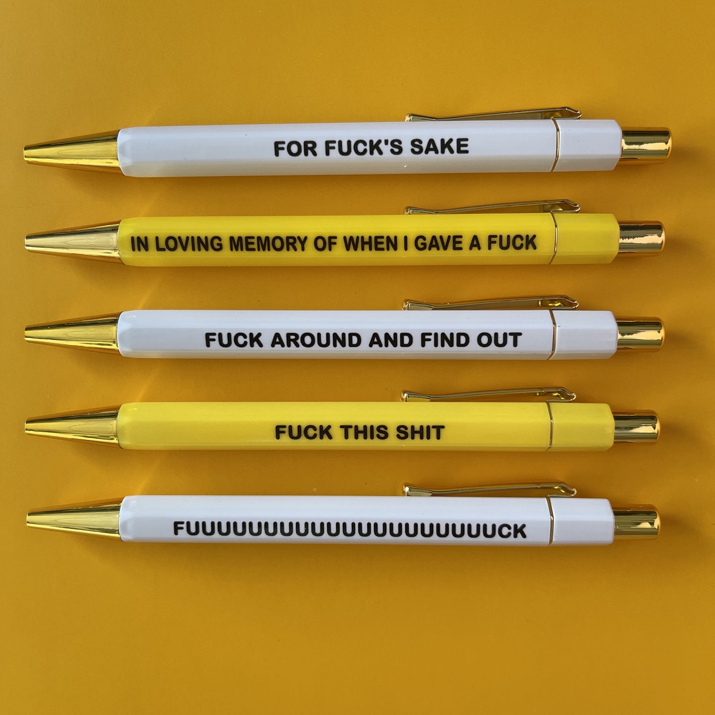 FUCK Theme Press Ballpoint Pen Set
