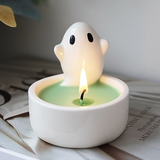 Ceramic Ghost Candlestick Ornament