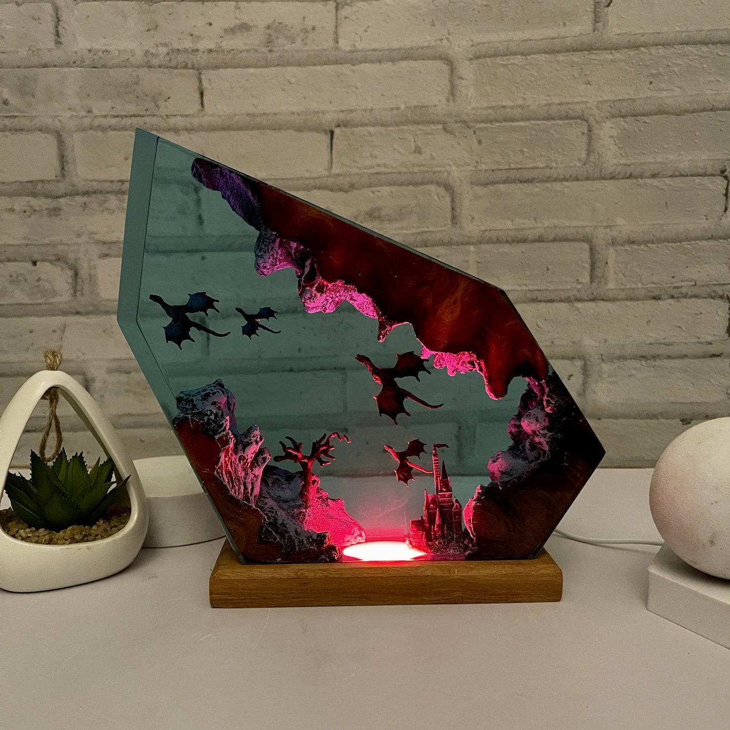 Fire Dragon Ice Dragon Lamp Decoration