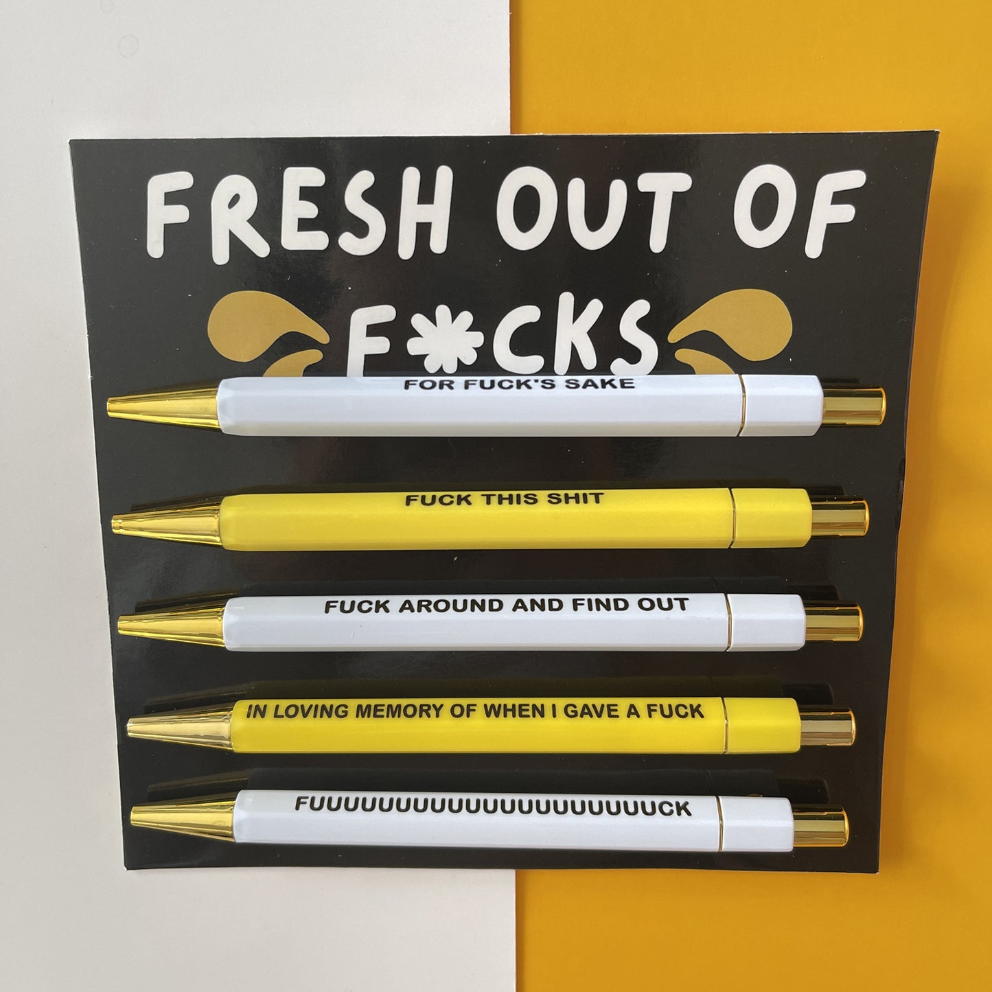Fresh out of f*cks / Motivational Pen Set