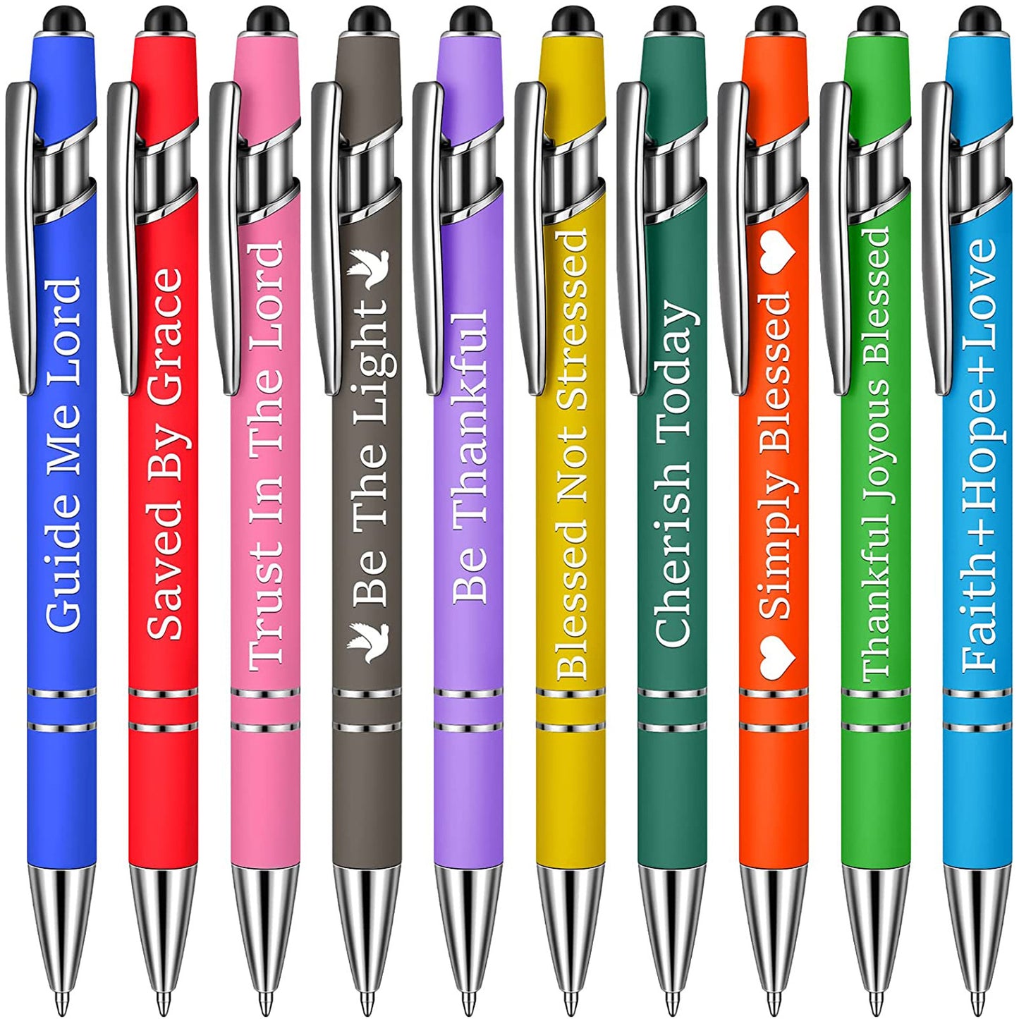 Funny Pens Set 10pcs Metal Ballpoint Pen