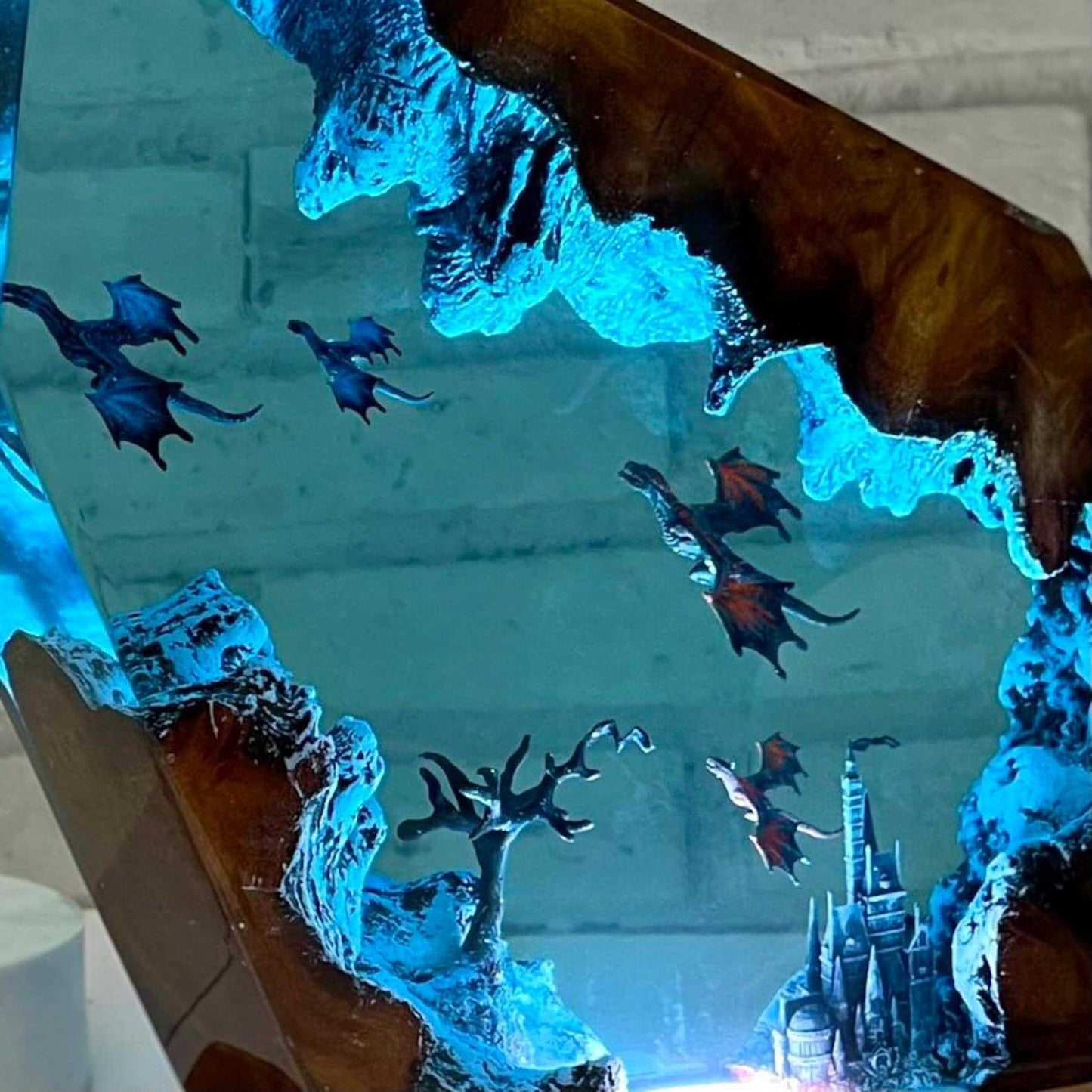 Fire Dragon Ice Dragon Lamp Decoration