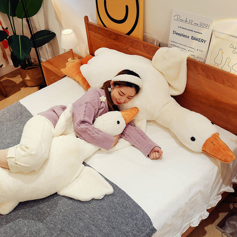 Big White Goose Throw Pillow Doll