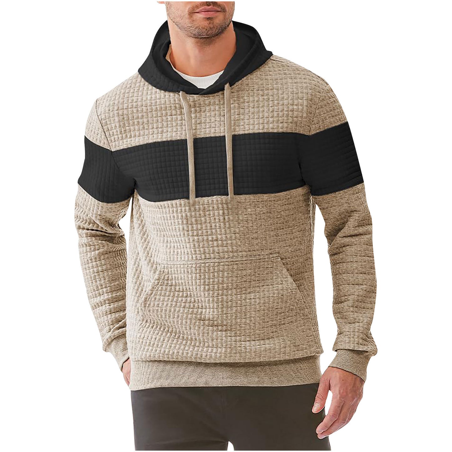 Men's Jacquard Long-sleeved Sports Hoodie