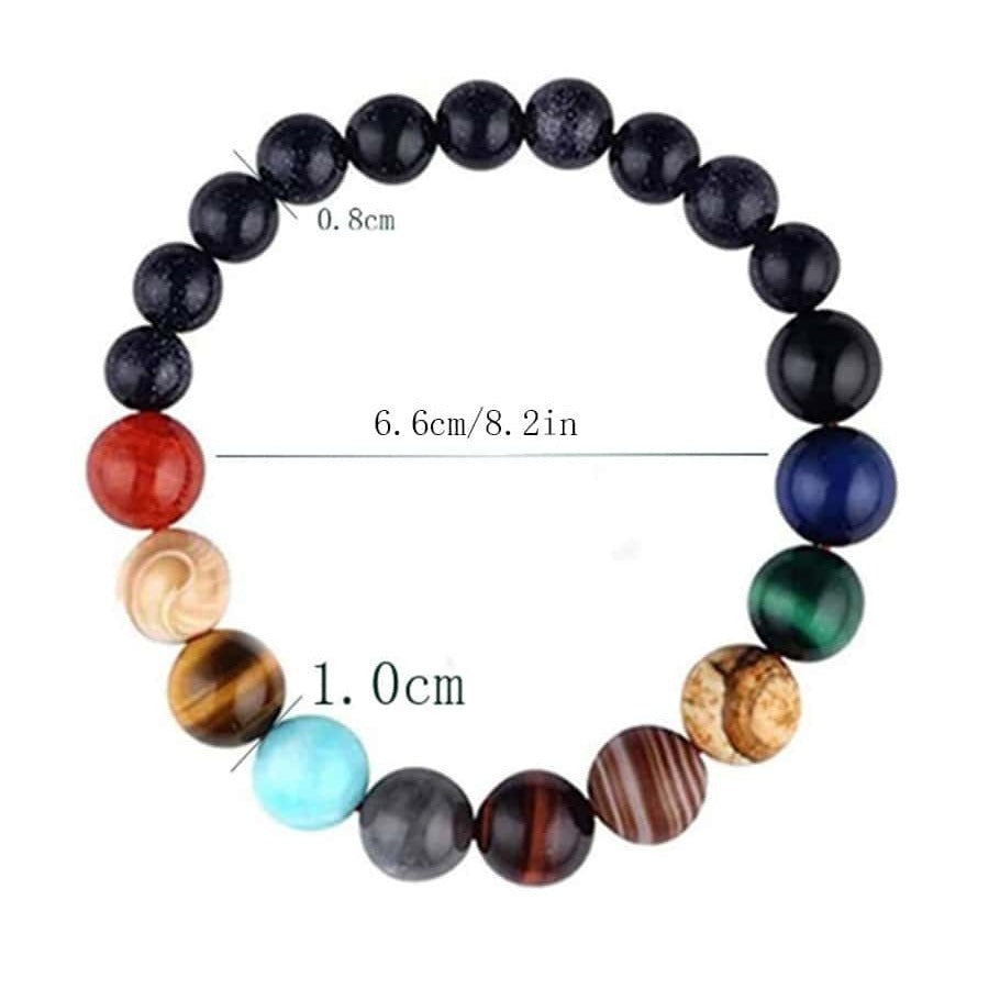 Solar System Planets Stone Bracelet
