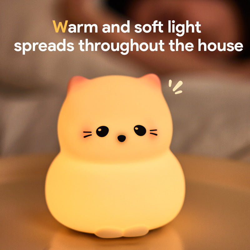Cute Animal Silicone Pat Night Light