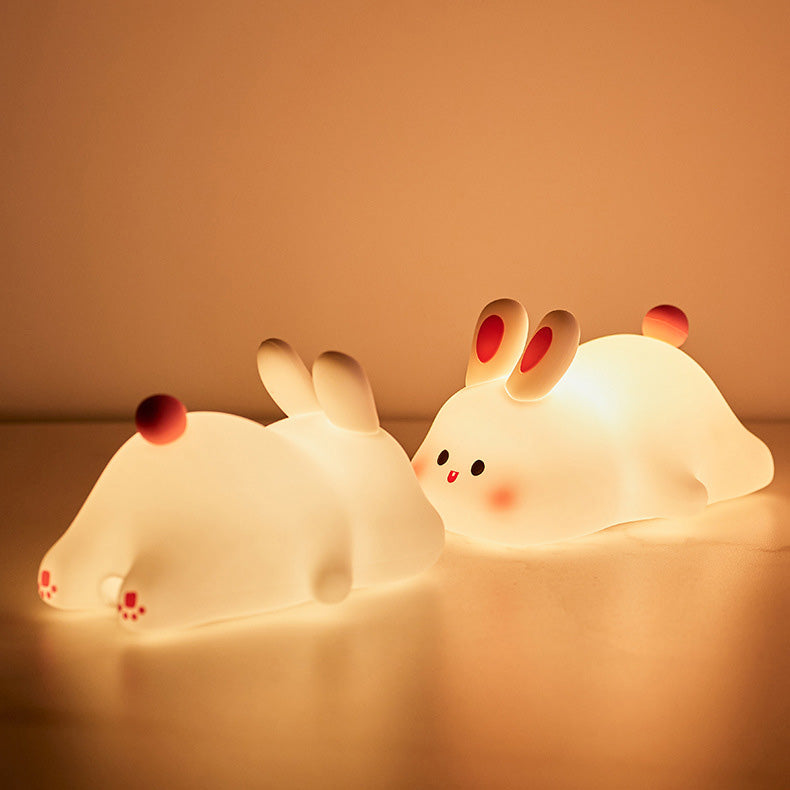 Cuddly Lying Bunny Tap Light