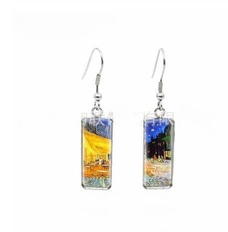 Van Gogh Painting Starry Earrings