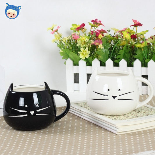 Black and White Cat Ceramic Mug