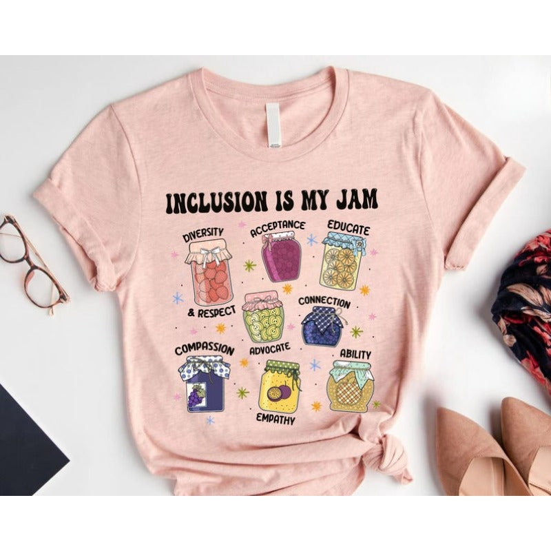 Inclusion Is My Jam Graphic Printed T-Shirt