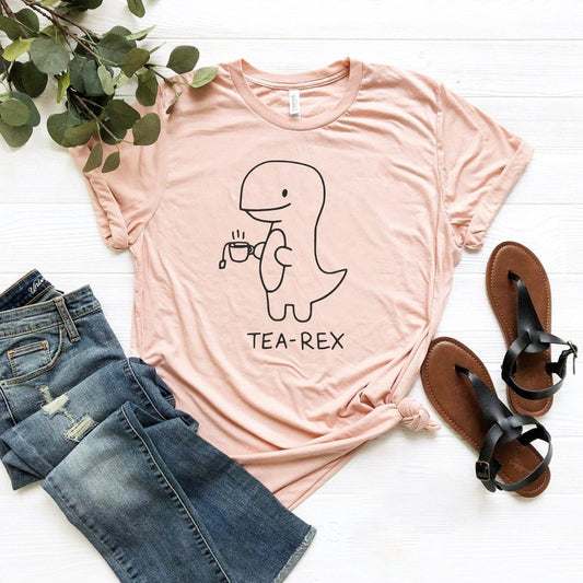 Tea-Rex Cute Dinosaur T-shirt