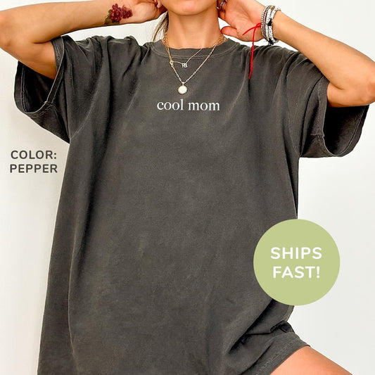 Cool Mom Letter Print Mom Appreciation Shirt